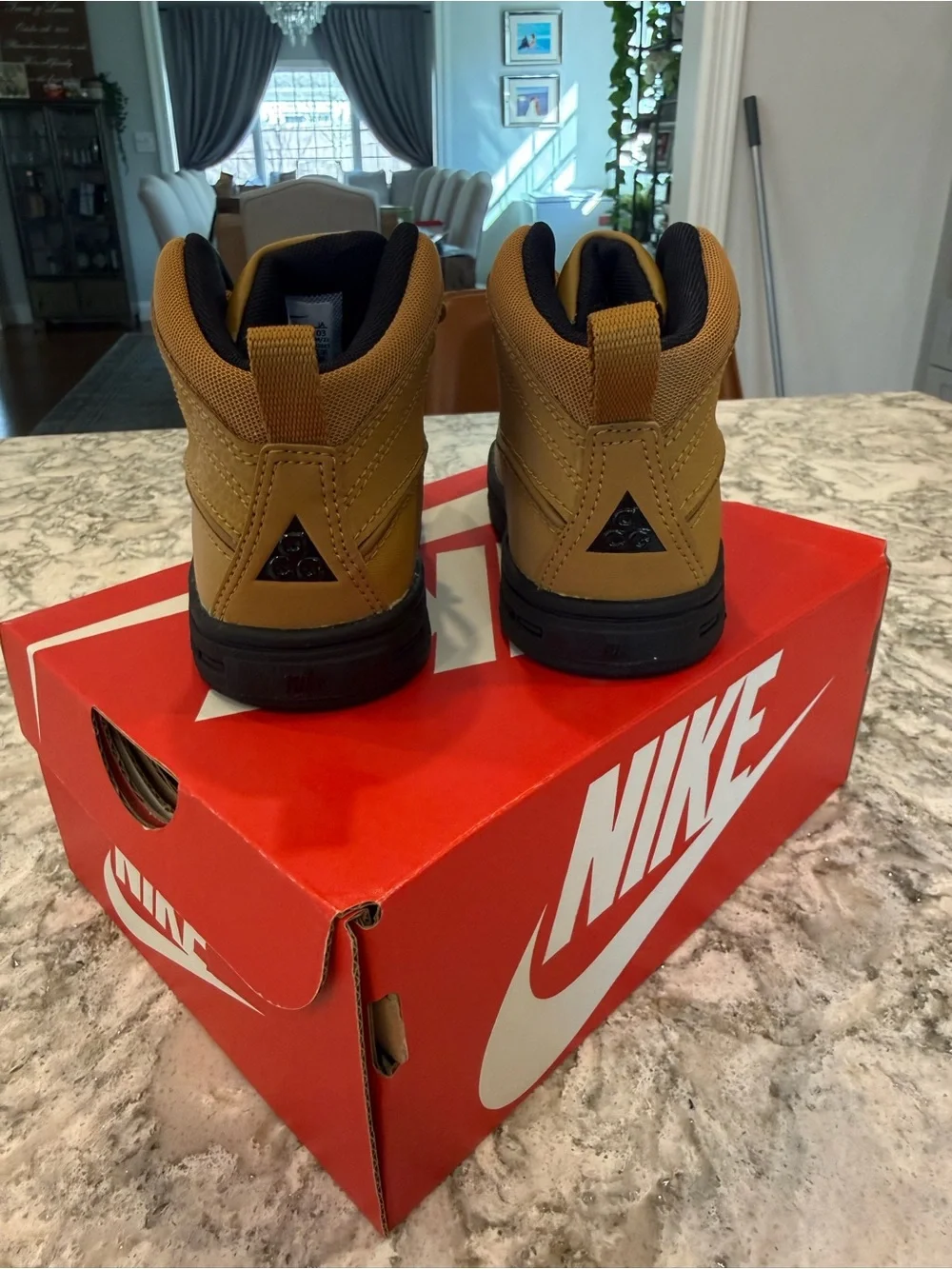Nike Kids Tan and Black Waterproof Duck Boot Sneakers